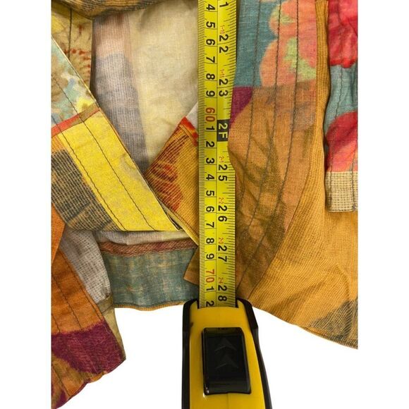 Zara Womens Kimono Blouse XS-S Multi Patchwork Print Belted 8291/044 NWOT - Picture 10 of 11